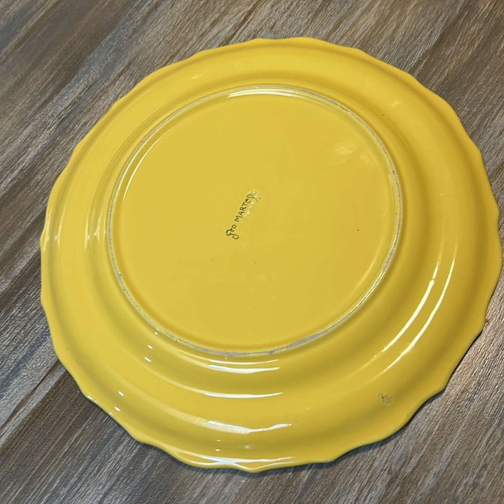 Luneville Old Strasbourg Juane 9.5” Dinner Yellow Plate Replacements Qty 2 - Picture 4 of 4